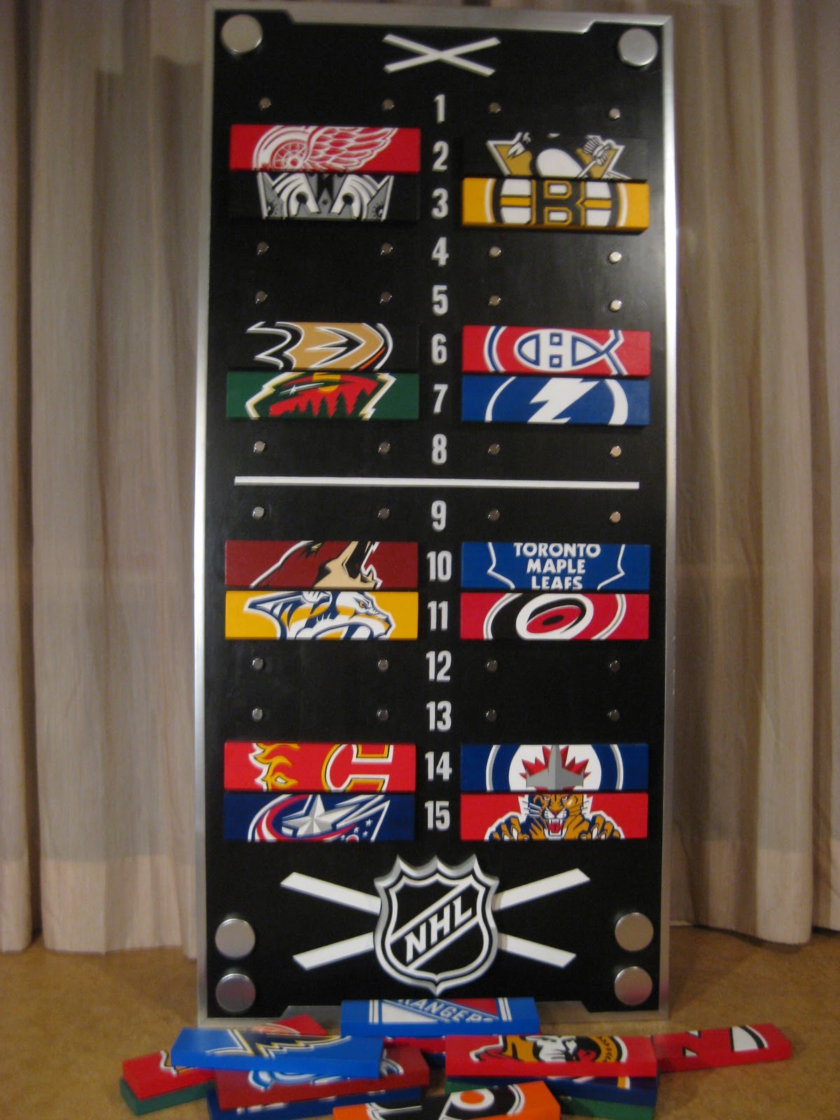Lumberjack Designs: NHL Standings Chart
