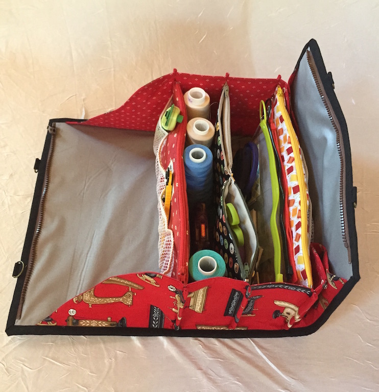 Quiltessa Patchwork palette My new Quilters organizer bag, now in red!