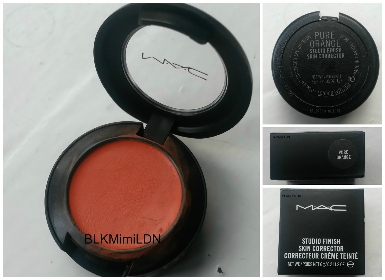 mac studio finish skin corrector pure orange review