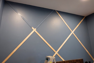 paint flat stock wall trim x pattern angle blueprint blue trend