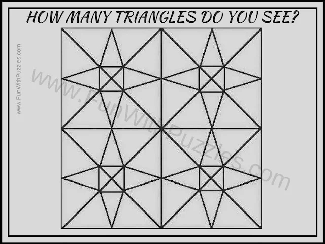 How Many Triangles Can you count in this Tough Picture Puzzle?