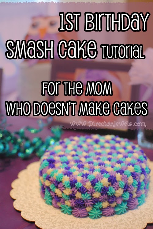 Easy, Unique First Birthday Smash Cake DIY Tutorial for the mom who doesn't make cake!
