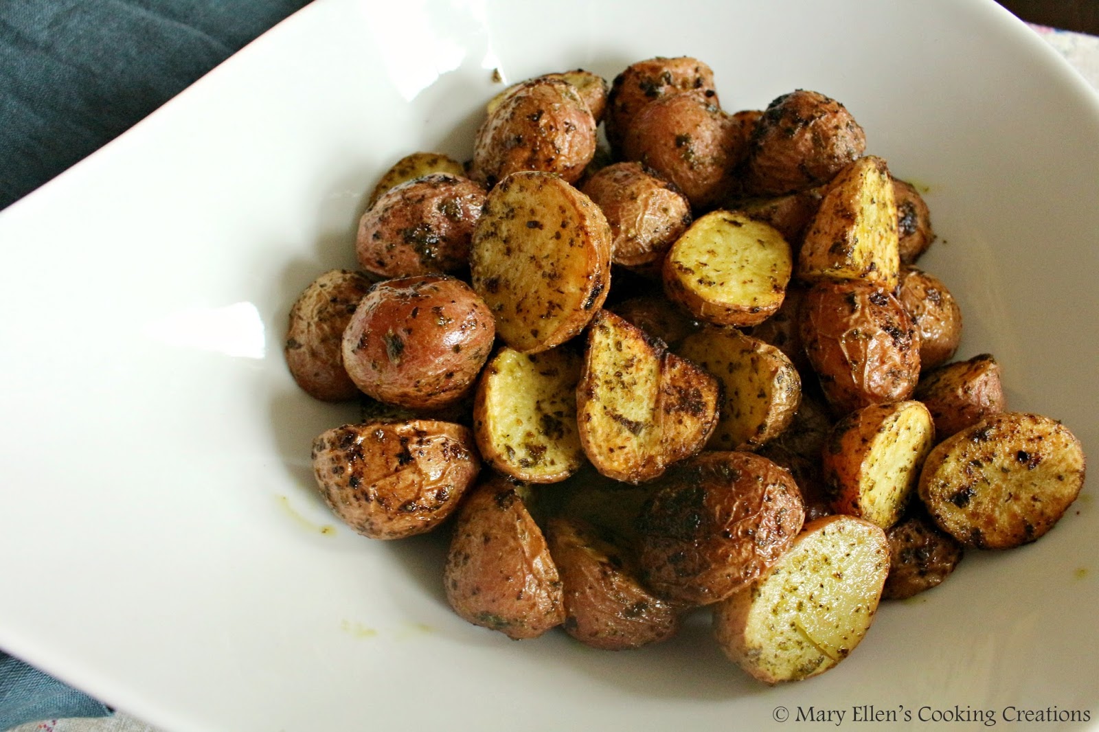 Mary Ellen's Cooking Creations Lemon Garlic Roasted Potatoes