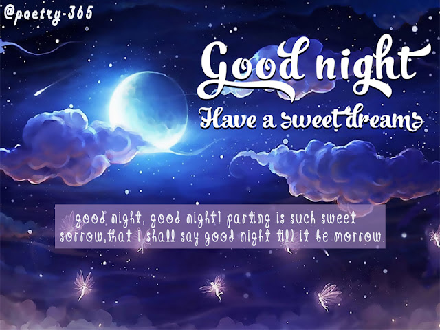 Wishes and Poetry: Good Night Sweet Dreams Image with Quotes for Friends