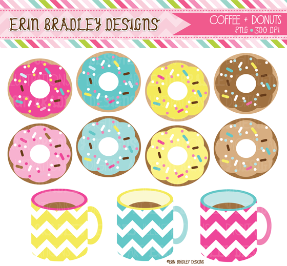 free clipart coffee and donuts - photo #25