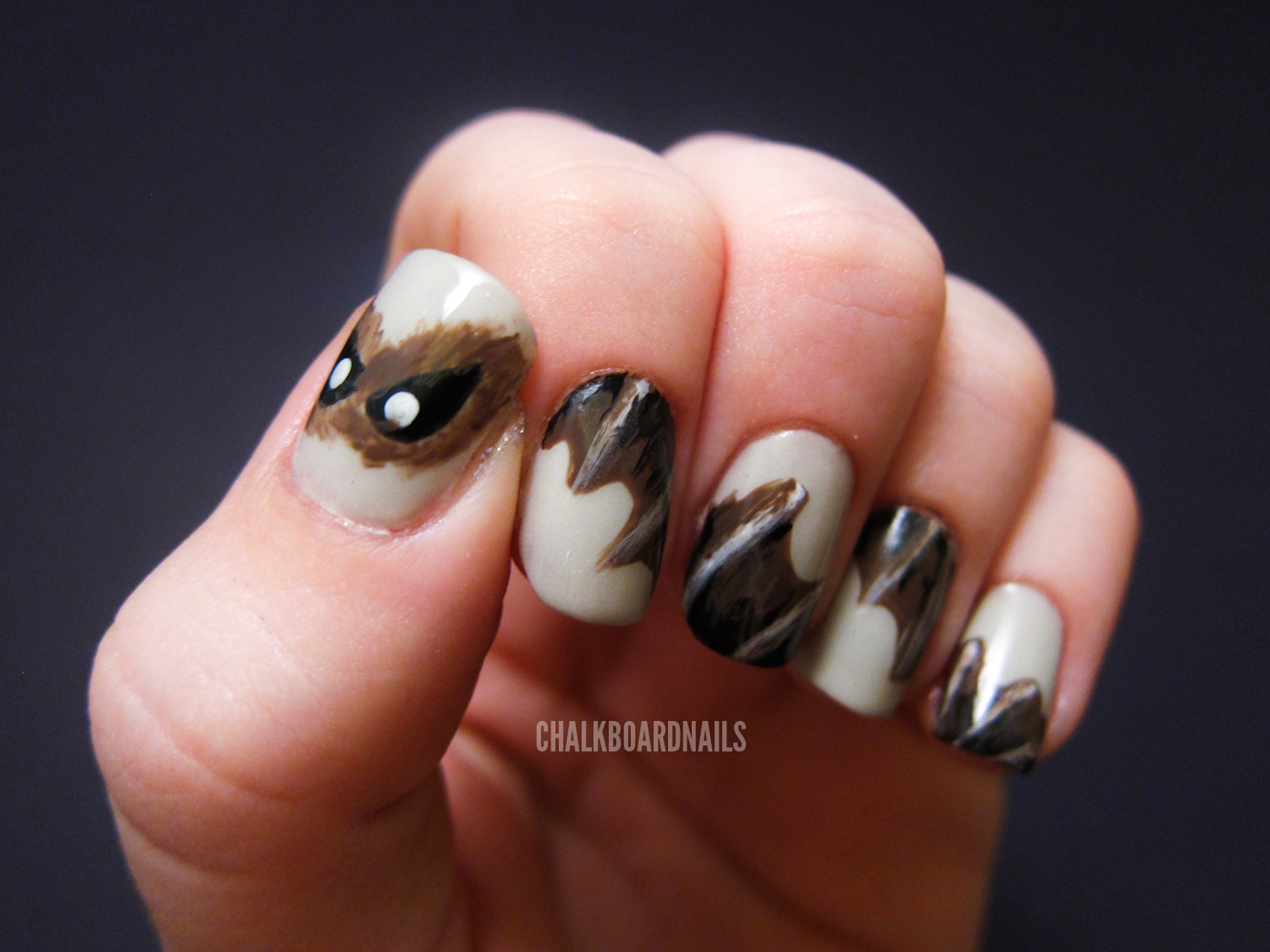 Bat Nails! Chalkboard Nails Phoenix, Arizona Nail Artist