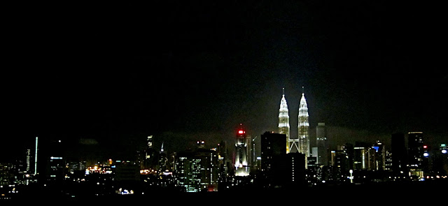 Kuala Lumpur at night skyline