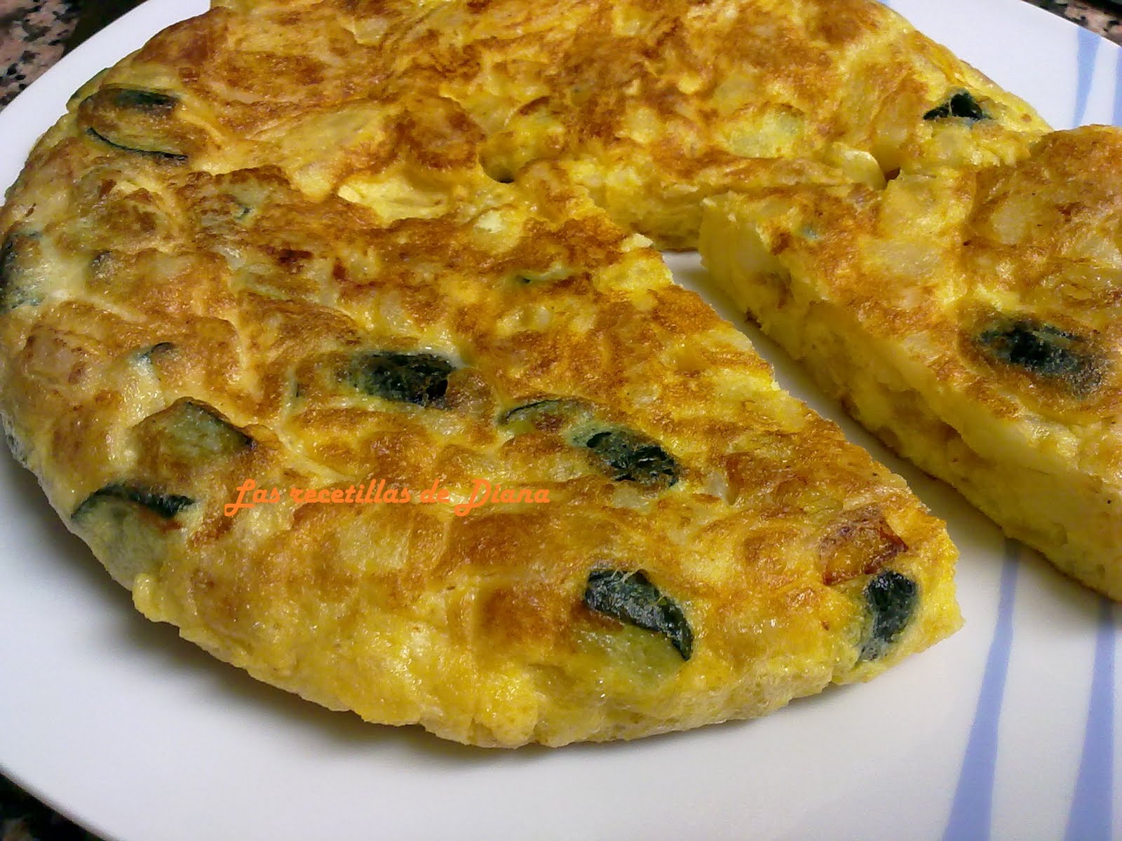 Las recetillas de Diana Tortilla de patata y calabacin