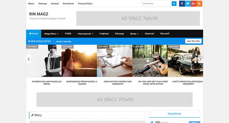 Free Blogger Template - Rin Magz Free Blogger Template - Rin Magz