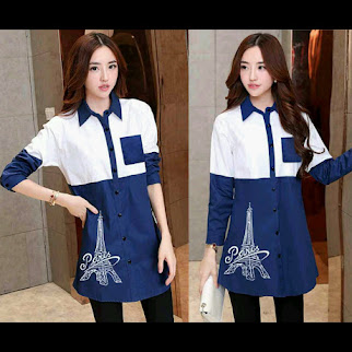 Baju Muslim Tunik Paris, Model Baju Untuk Busana Hijab Terbaru
