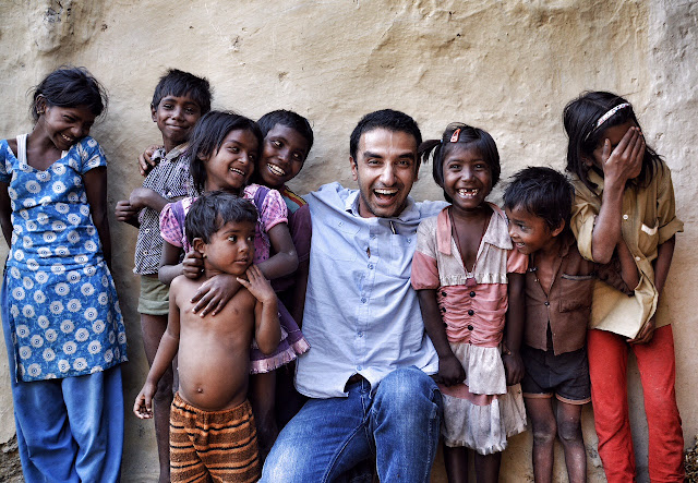 children portrait india uttar pradesh village rural