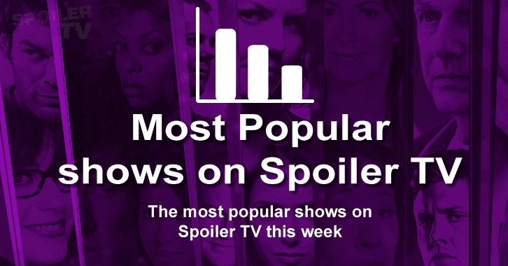 Most Popular Shows on SpoilerTV - w/e 30th May 2014