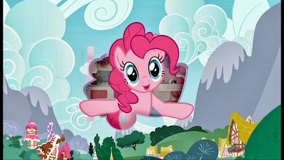 Pinkie Pie advertising her Walkin' Talkin' toy