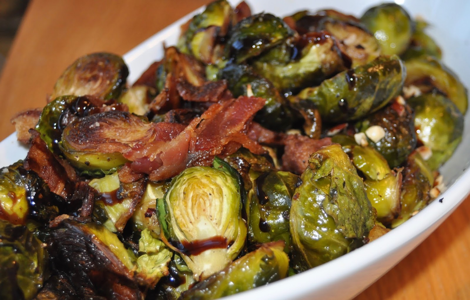 Brussel Sprouts with Bacon and Balsamic Glaze
