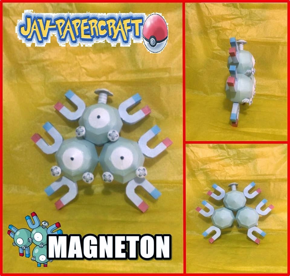 Magnemite and Magneton Paper Models