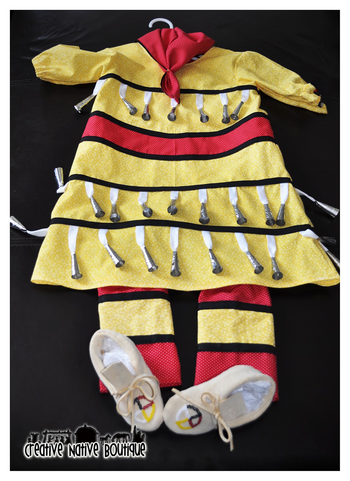 Creative Native Boutique Little Girl's Jingle Dress & Moccasins