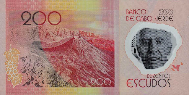 Cape Verde 200 Escudos Polymer banknote 2014 Pico do Fogo volcano