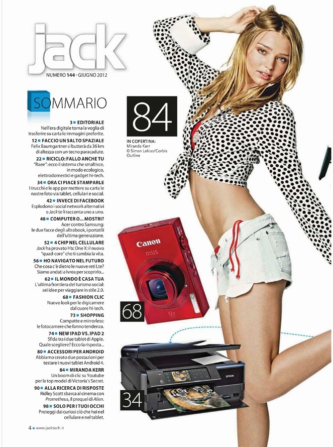 Miranda Kerr: June 2012 Jack Magazine Italy Cover