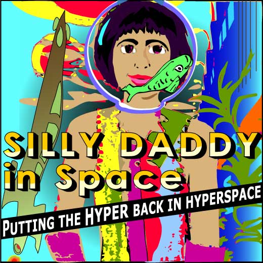 Alternate bonus cover to eBook Silly Daddy in Space comic