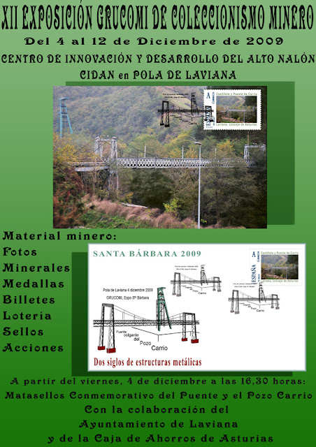 Cartel de la  XII Exposición de Coleccionismo de Grucomi en Laviana