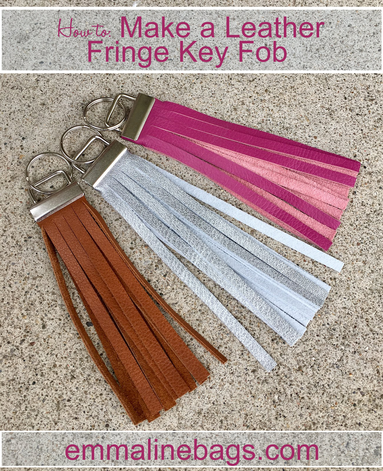 Emmaline Bags Sewing Patterns and Purse Supplies How to Make Leather Fringe Key Fobs a Free