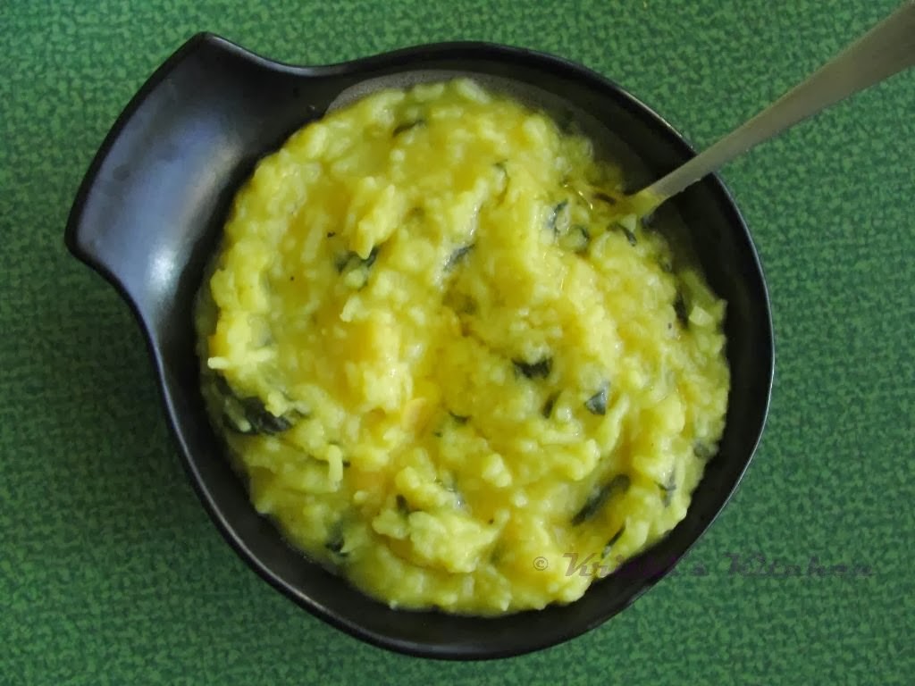 Krithi's Kitchen Spinach Dhal Rice for Toddlers Infant & Toddler