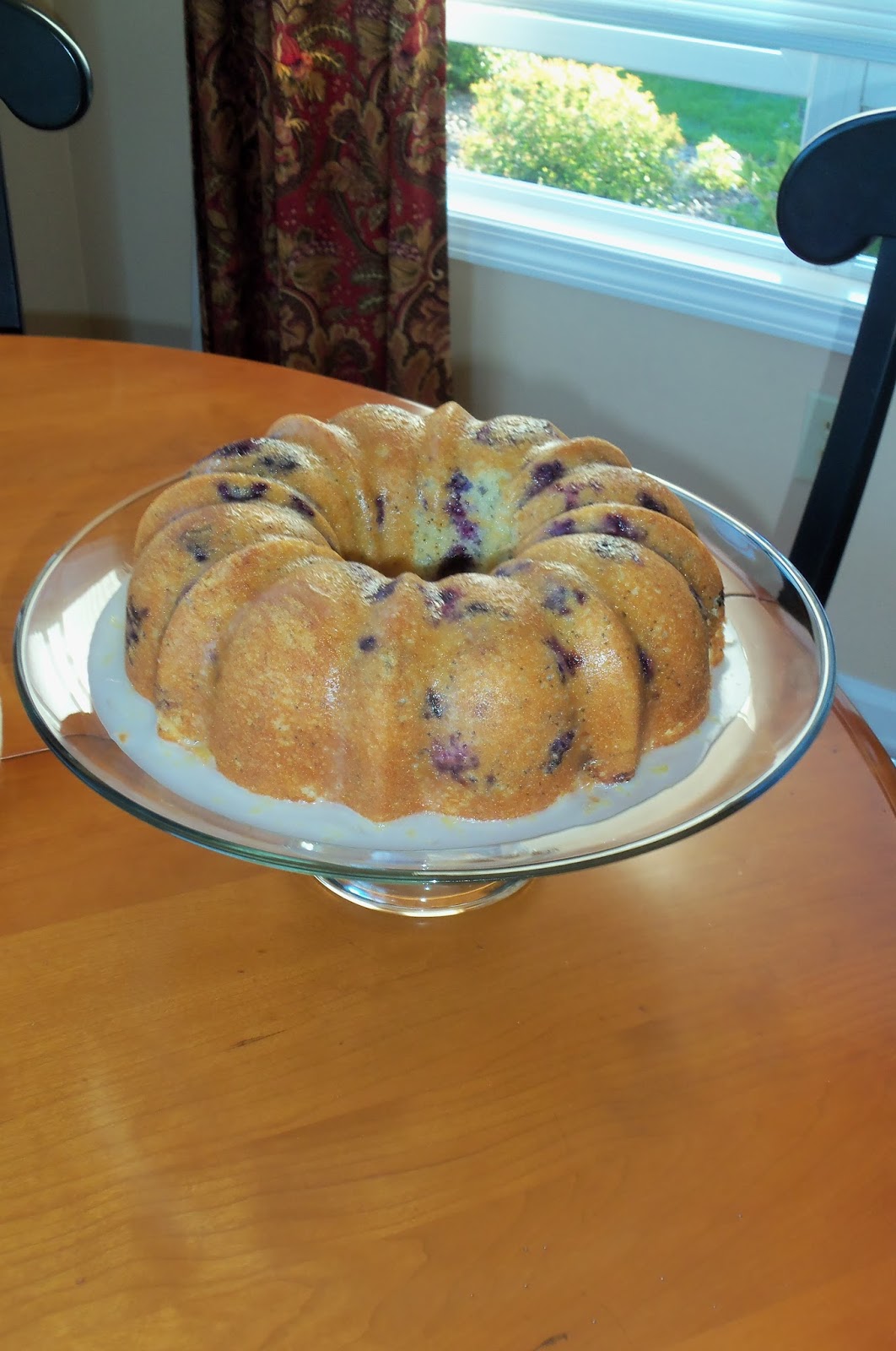 Glazed Blueberry Lemon Poppyseed Bundt Cake