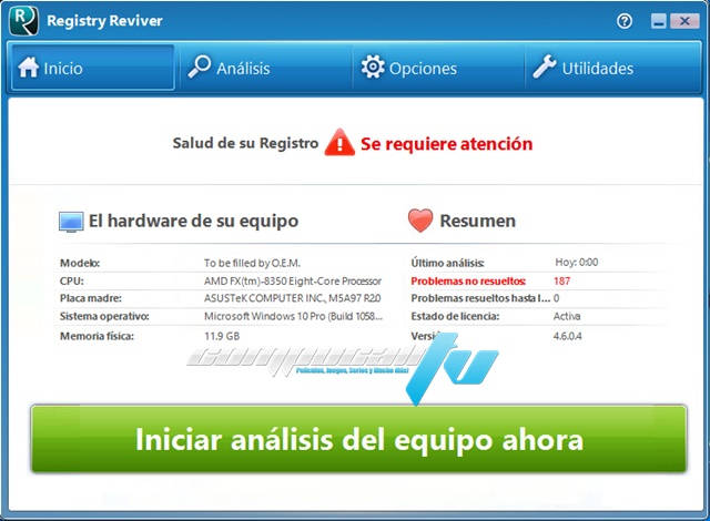 ReviverSoft Registry Reviver 4.6 Full Español 