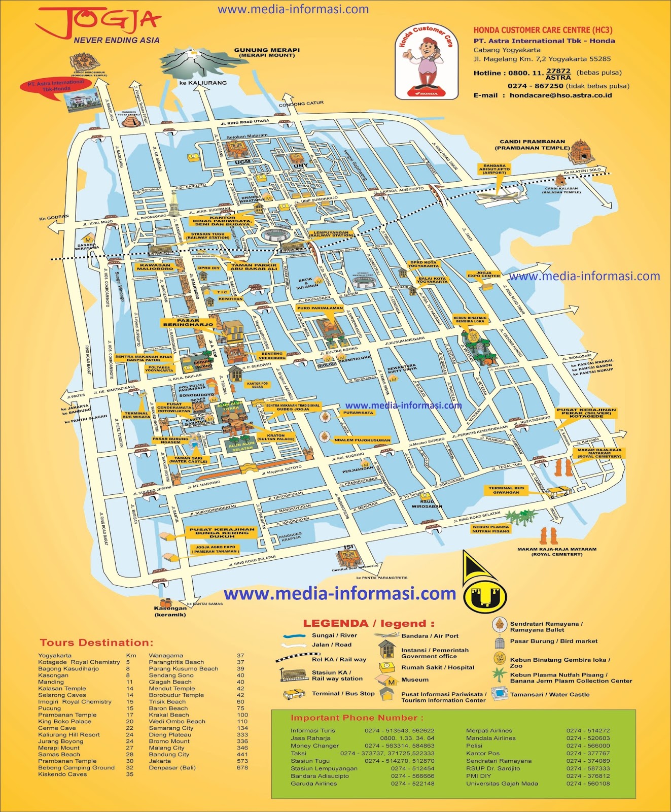 Peta Wisata Yogyakarta Lengkap Peta Wisata Indonesia dan