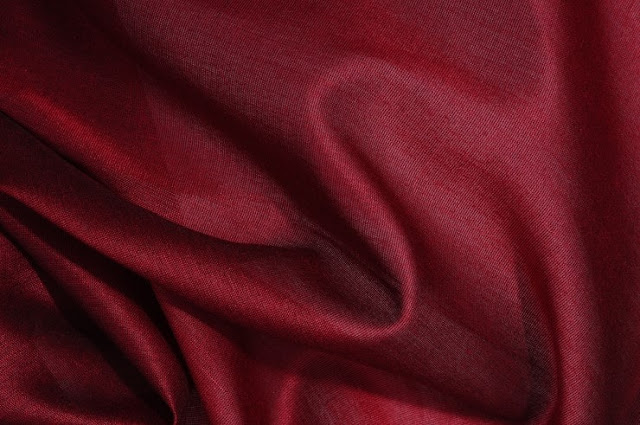 Scarlet Red Cotton Silk Fabric