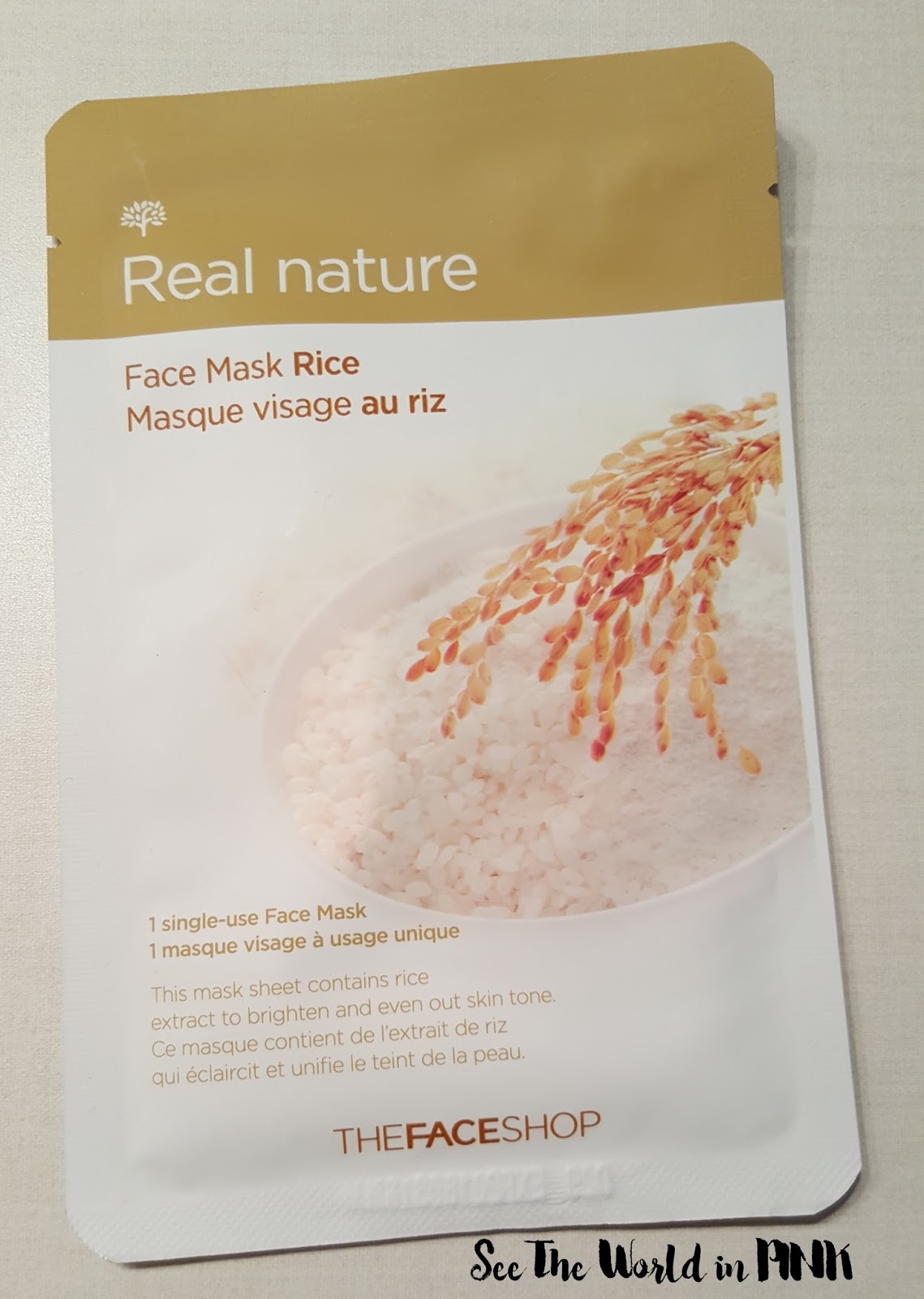 the face shop real nature rice mask