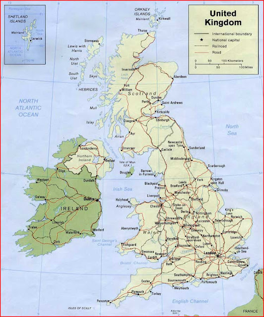 Gambar Peta politik Inggris