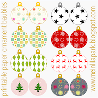 Bauble Paper Decorations Bauble Paper Decorations