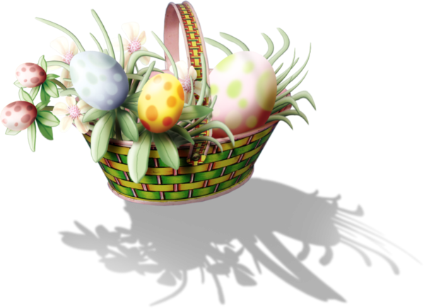 горячее на пасху. пасхальная корзинка для яиц. яички в корзинке. пасхальные украшения на прозрачном фоне. пас х.