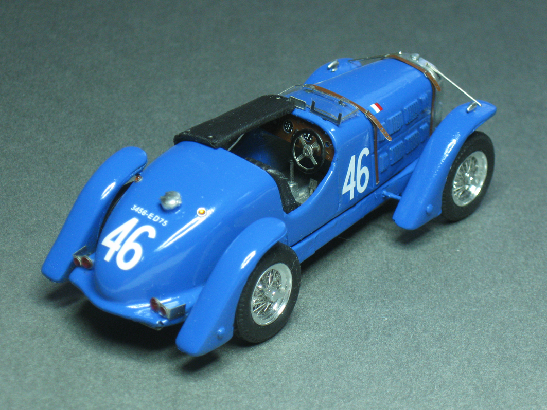 Modèle Réduit Rare 1:43 PEUGEOT 402 DSE DARLMAT LE MANS 1938 - Résine Signée - Édition Limitée Suisse