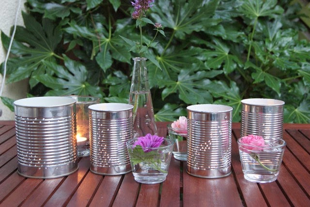 Filz und Garten - Gartenblog: Laternen aus Blechdosen - eine DIY-Idee