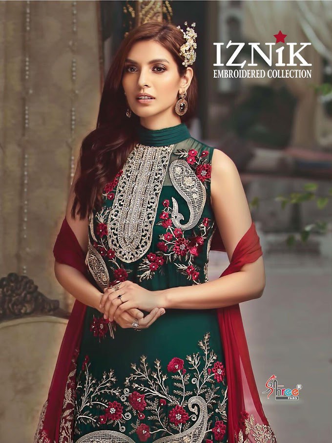 Shree fab Iznik Embroidered Collection Pakistani Suits