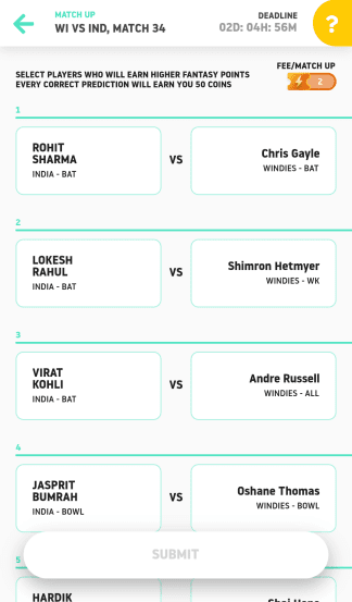 power predictor matchup prediction