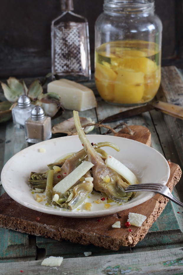 Alcachofas con crema de queso Idiazábal Mi Gran Diversión