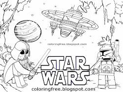 coloring printable lego wars star pages spaceship drawing clipart legoland space superhero minifigure planet interesting cartoon