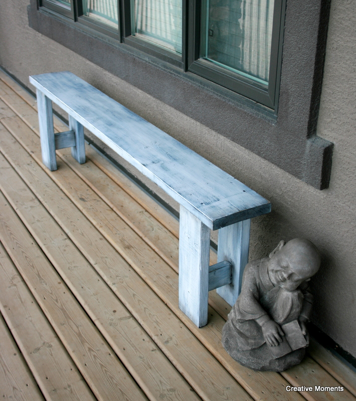 Old Fashioned Milk Paint rustic bench