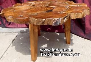 Teak root log wood furniture coffee tables from Bali Indonesia