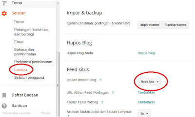 setingan feed