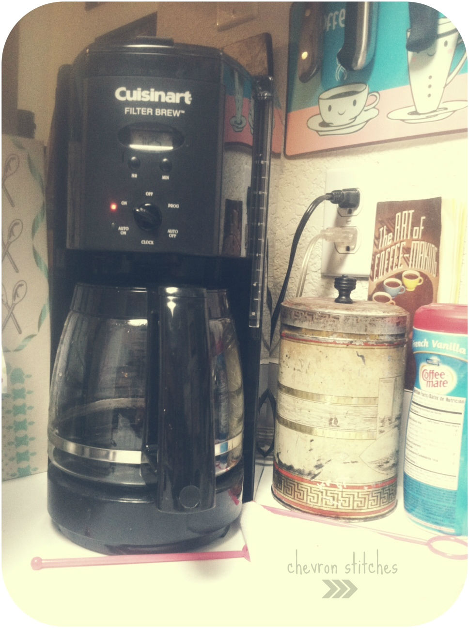 Chevron Stitches DIY Reusable Coffee Filter