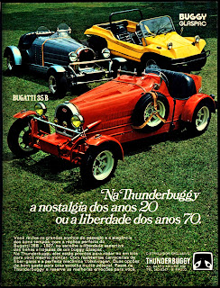 propaganda Thunderbuggy - 1975. brazilian advertising cars in the 70. os anos 70. história da década de 70; Brazil in the 70s; propaganda carros anos 70; Oswaldo Hernandez;