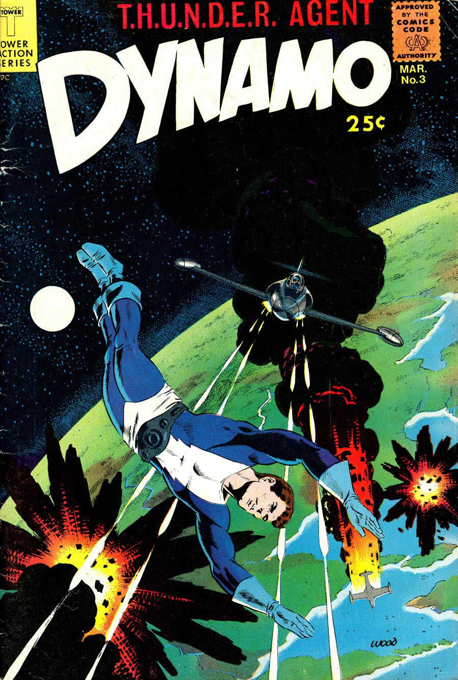 Dynamo v1 #3 tower 1960s silver age comic book cover art by Wally Wood