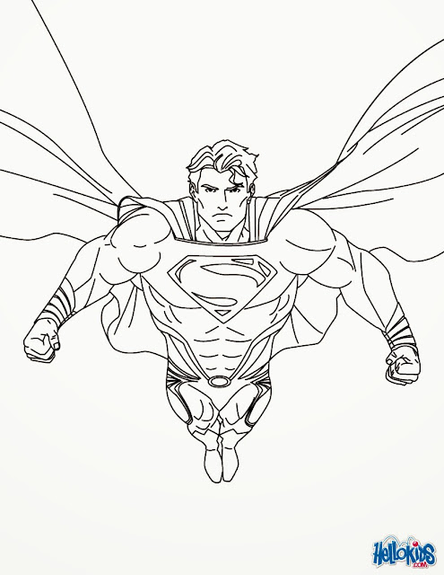 Superman Derwing Colour Drawing HD Wallpaper