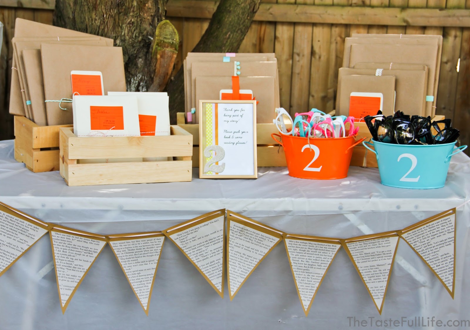 Nadia's Chapter 2 Book Themed Party: Decor + Favors. - Pretty Real