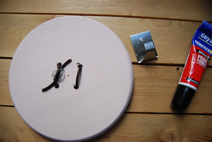 tutorial perchero botón madera gigante