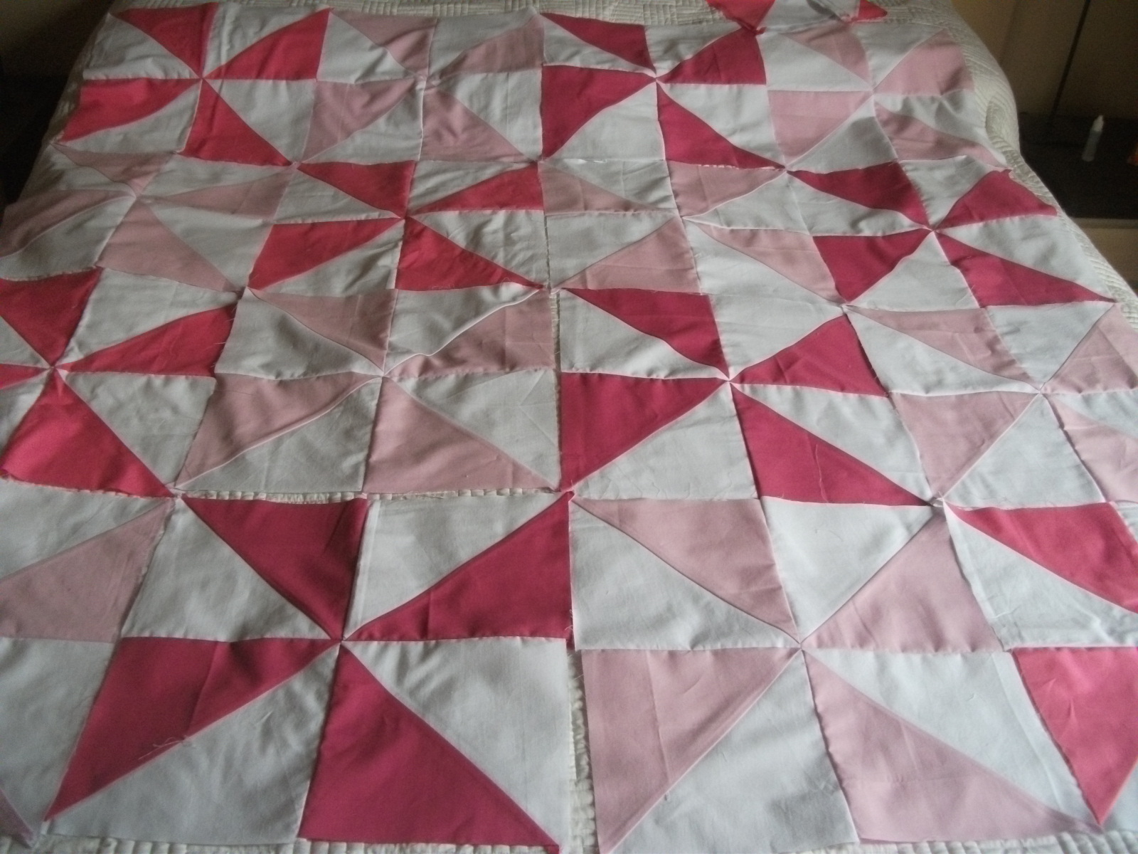 How to make patchwork quilt in triangle